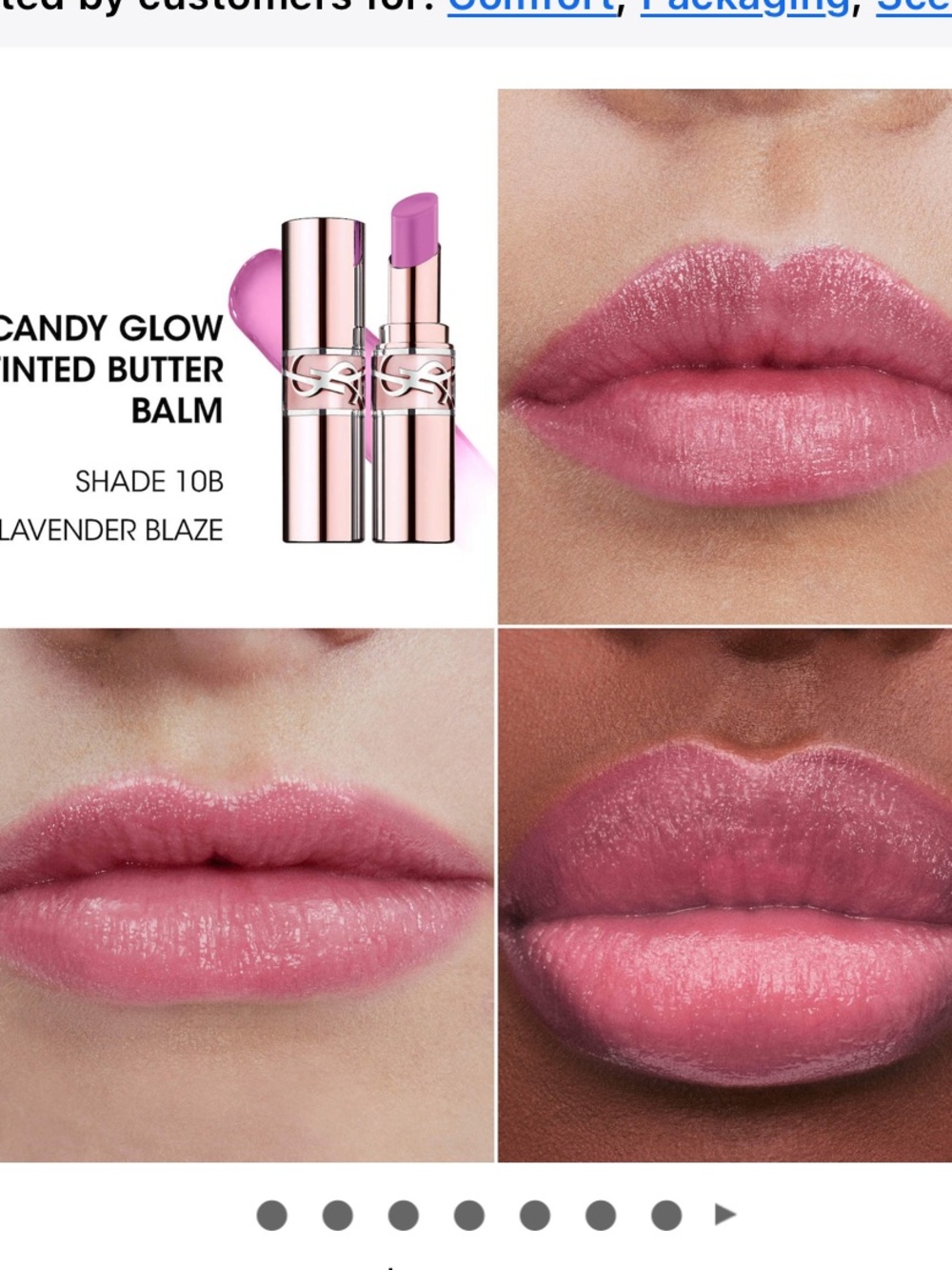 YSL Lavender Blaze 10B Candy Glow Tinted Butter Balm